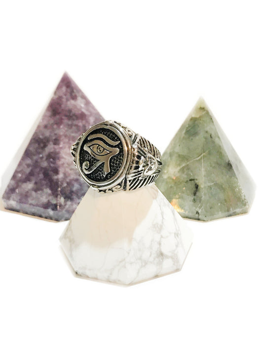 Egyptian Eye Ring | Stainless Steel Size 8 9 10 | Light Years Jewelry