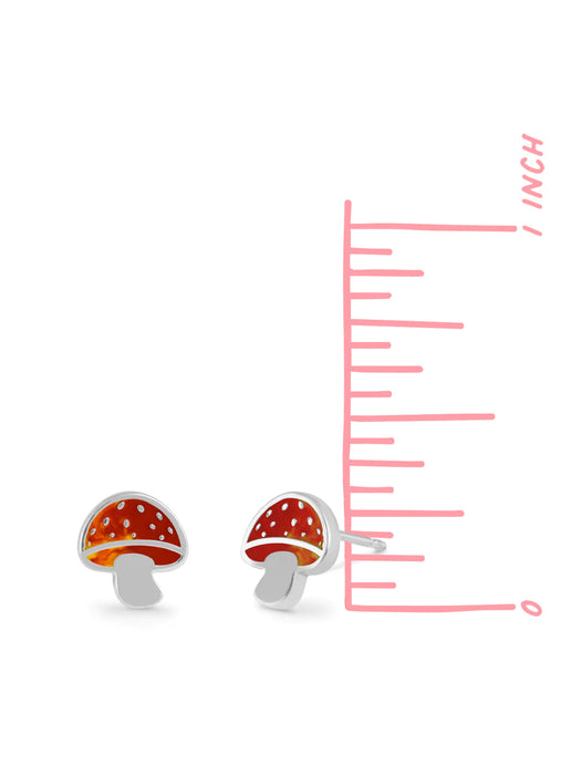 Mushroom Posts by boma | Sterling Silver Studs Earrings | Light Years