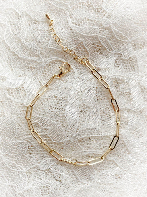 Paperclip Chain Link Bracelet | Gold Plated | Light Years Jewelry