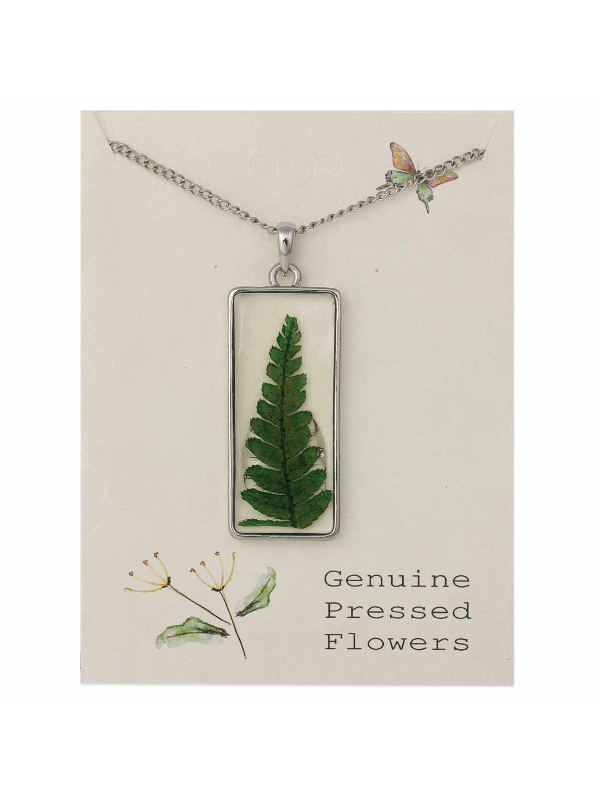 Pressed Fern Leaf Necklace | Silver Chain Pendant | Light Years