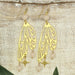 Beaded Butterfly Wing Statement Earrings | Gold Dangles | Light Years