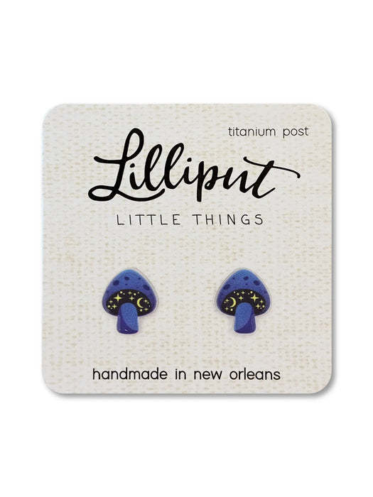 Cosmic Mushroom Posts by Lilliput Little Things | Studs Earrings | Light Years