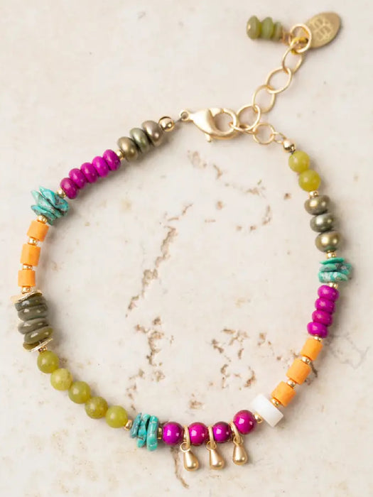 Eden Beaded Stack Bracelet by Anne Vaughan | Gold Plated | Light Years