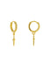 Tiny Dagger Huggie Hoops | Gold Plated Earrings | Light Years Jewelry