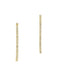 Linear CZ Posts | Gold Plated Statement Studs Earrings | Light Years