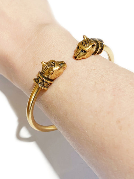 Golden Lion Bangle Bracelet by Museum Reproductions | Light Years Jewelry