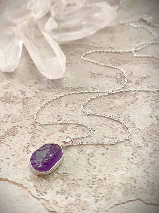 Gustavedesign Natural Raw Amethyst Stone Pendant Necklace Reiki Healing  Crystal Necklaces Wire Wrapped Gemstone Quartz Jewelry for Women Girls 