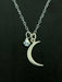 Crescent Moon & Crystal Necklace | Sterling Silver Chain | Light Years
