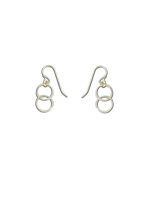 Hammered Circle Dangles | Sterling Silver Gold Fill Earrings | Light Years