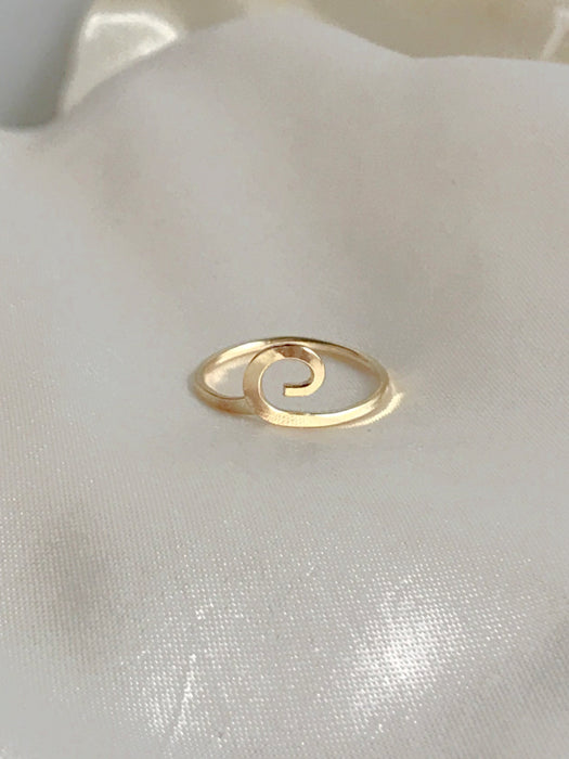 Handmade Spiral Ring | 14kt Gold Filled Size 5 6 7 8 9 10 | Light Years
