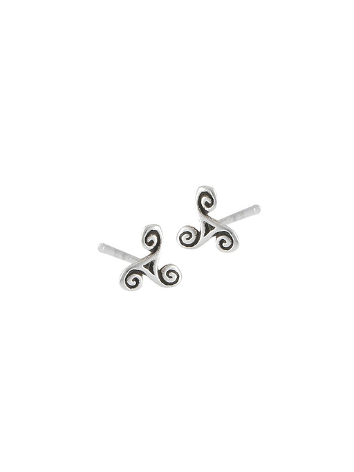 Celtic Triskelion Posts | Sterling Silver Studs Earrings | Light Years