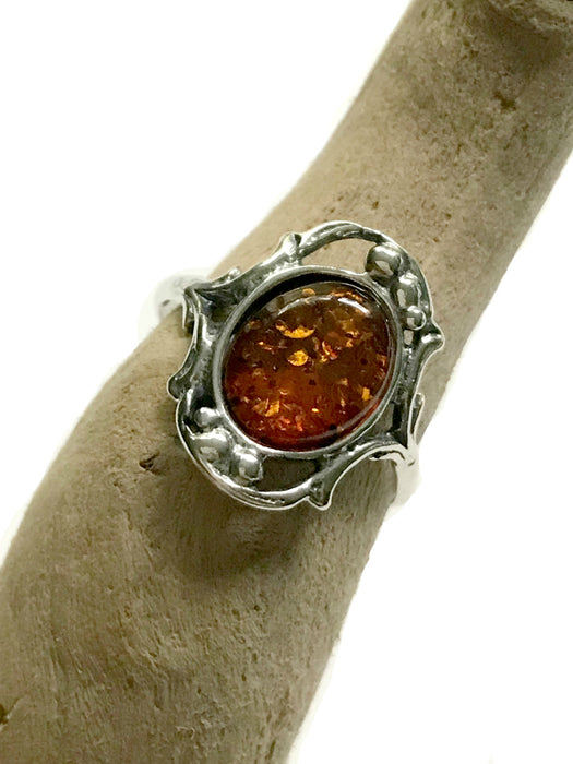 Detailed Amber Ring