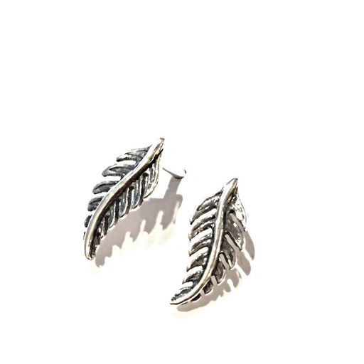 Fern Posts | Sterling Silver Leaf Stud Earrings | Light Years Jewelry