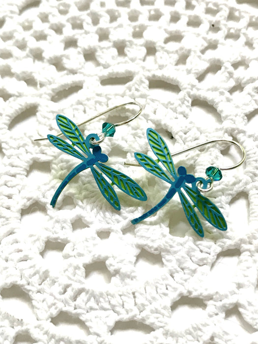 Blue Dragonfly Dangles Sienna Sky | Sterling Silver Earrings | Light Years