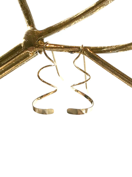 Ribbon Twist Earrings | 14kt Gold Filled Dangles USA | Light Years