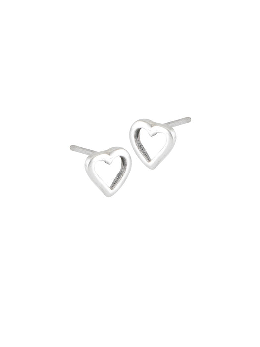 Heart Outline Posts | Sterling Silver Stud Earrings | Light Years Jewelry
