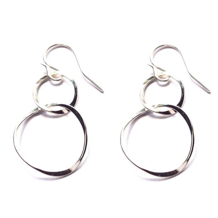 Double Circle Earrings | Gold Fill Sterling Silver Dangles | Light Years