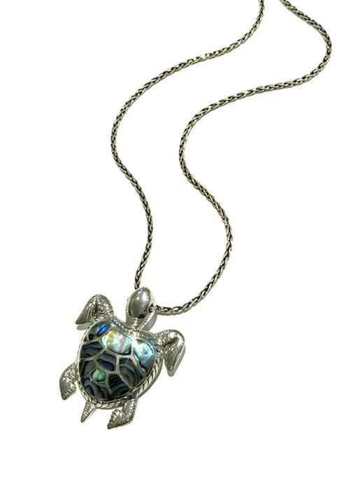 Abalone Inlay Turtle Pendant | Sterling Silver Bali | Light Years Jewelry
