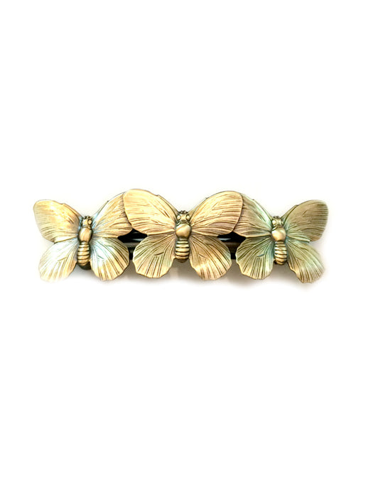 Butterfly Hair Barrette | French Brass Silver Accessory | Light Years 