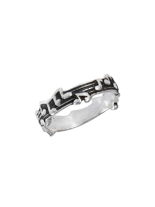 Music Note Band Ring | Sterling Silver Size 5 6 7 8 9 10 | Light Years