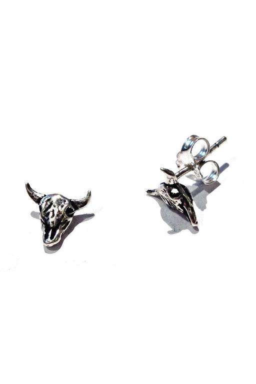 Cow Skull Post Earrings | Sterling Silver Studs | Light Years Jewelry