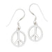 Peace Sign Dangles | Sterling Silver Earrings | Light Years Jewelry