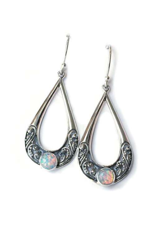 White Opal Filigree Earrings, $24 | Sterling Silver | Light Years 