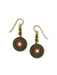Olive & Copper Disc Earrings Adajio | Gold Filled Dangles | Light Years