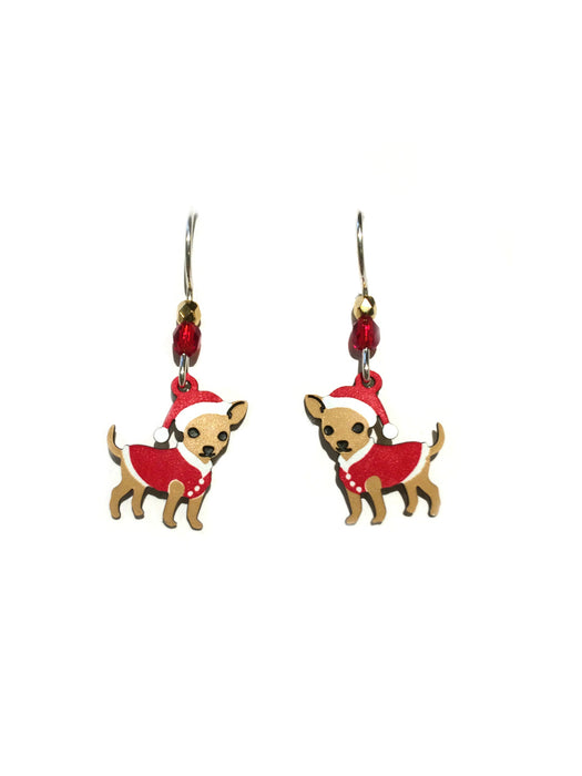 Holiday Chihuahua Earrings Sienna Sky | Sterling Silver | Light Years