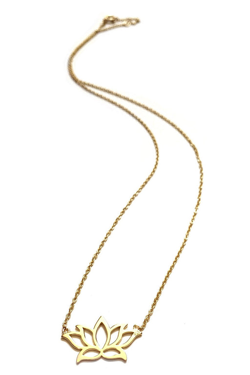 Open Lotus Necklace | Silver Gold Plated Chain | Light Years Jewelry