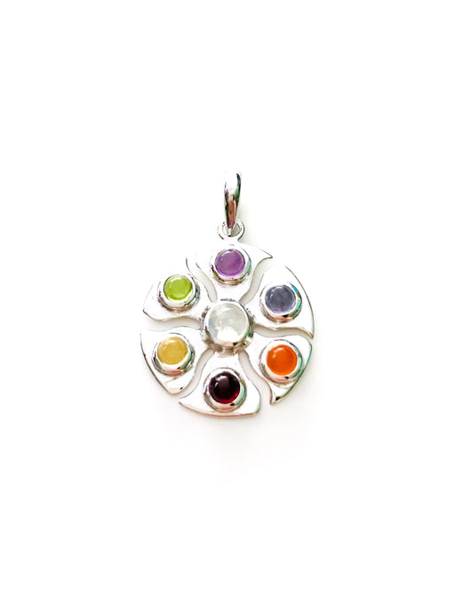 Chakra Gemstone Pendant Necklace | Sterling Silver | Light Years Jewelry