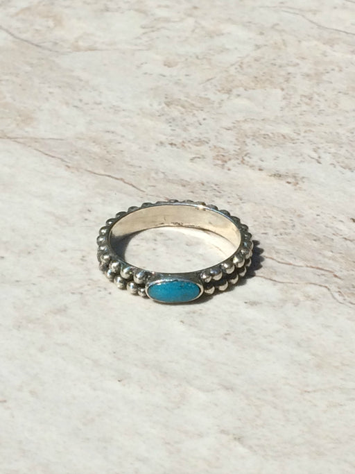 Silver & Turquoise Handmade Band | Sterling Silver Navajo | Light Years