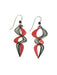 Red & Black Helix Dangles by Adajio | Sterling Silver | Light Years