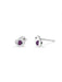 Heart Bird Posts by boma | Purple Turquoise | Sterling Silver Studs Earrings | Light Years
