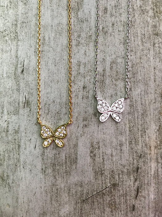 Sparkly Butterfly Necklace