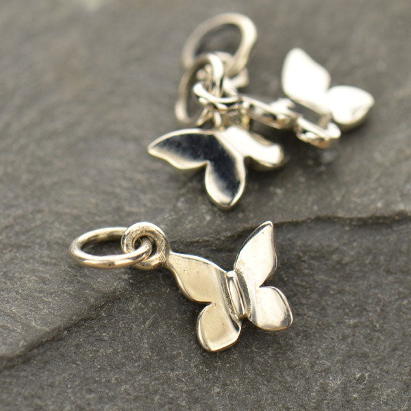 Tiny Folded Butterfly Necklace | Sterling Silver Gold Vermeil | Light Years