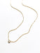 Bezel Set CZ Necklace | Gold Plated Chain Pendant Choker | Light Years