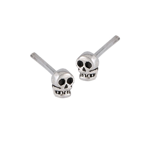 Skull Post Earrings | Sterling Silver Studs | Light Years Jewelry