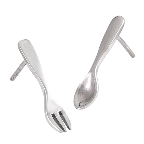 Spoon And Fork Posts | Sterling Silver Stud Earrings | Light Years
