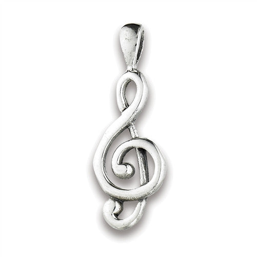 Treble Clef Pendant, $12 | Sterling Silver | Light Years Jewelry