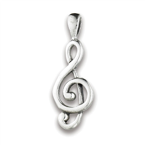 Treble Clef Pendant Sterling Silver Light Years