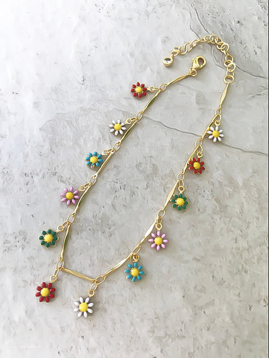 Daisy Charm Anklet