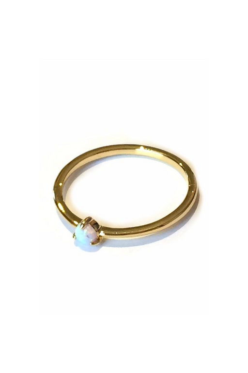 Tiny Opal Dot Ring, $12 | Gold Plated Size 6, 7, 8 | Light Years Jewelry