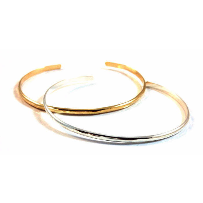Hammered Cuff Bracelet | 14kt Gold Filled Sterling Silver | Light Years