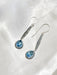 Gemstone Leaf Dangle Earrings | Blue Topaz Sterling Silver | Light Years