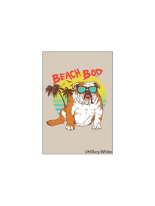 Beach Bod Bulldog 2x3 Fridge Magnet | Gifts Decor | Light Years Jewelry