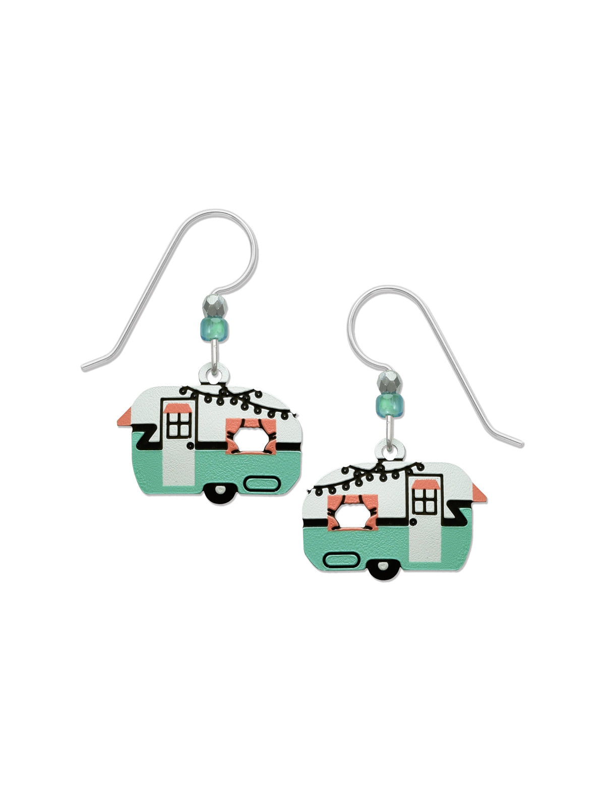 Sienna Sky Earrings Sterling Silver Hook Blue Cowgirl Boots Red Heart