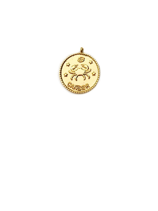 Zodiac Medallion Necklace | Cancer | Gold Plated Chain Pendant | Light Years 
