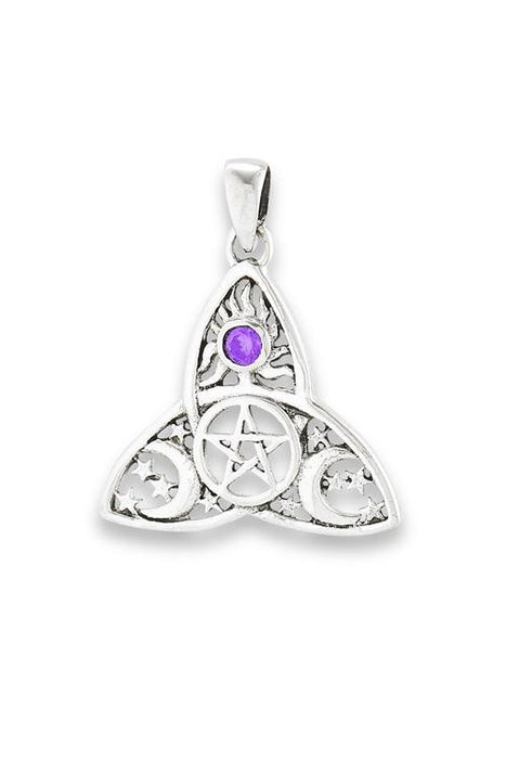 Celestial Triquetra Pendant, $18 | Sterling Silver | Light Years Jewelry