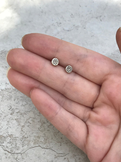 Round Flower Posts  | Sterling Silver Stud Earrings | Light Years